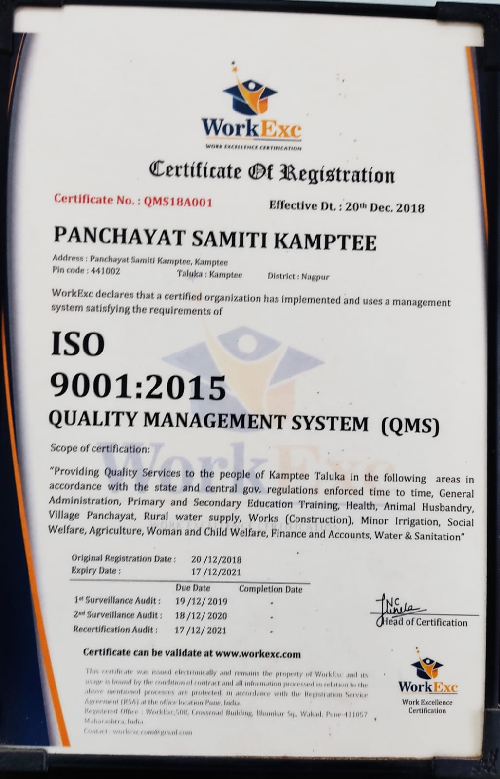 Quality Management System ISO 9001:2015